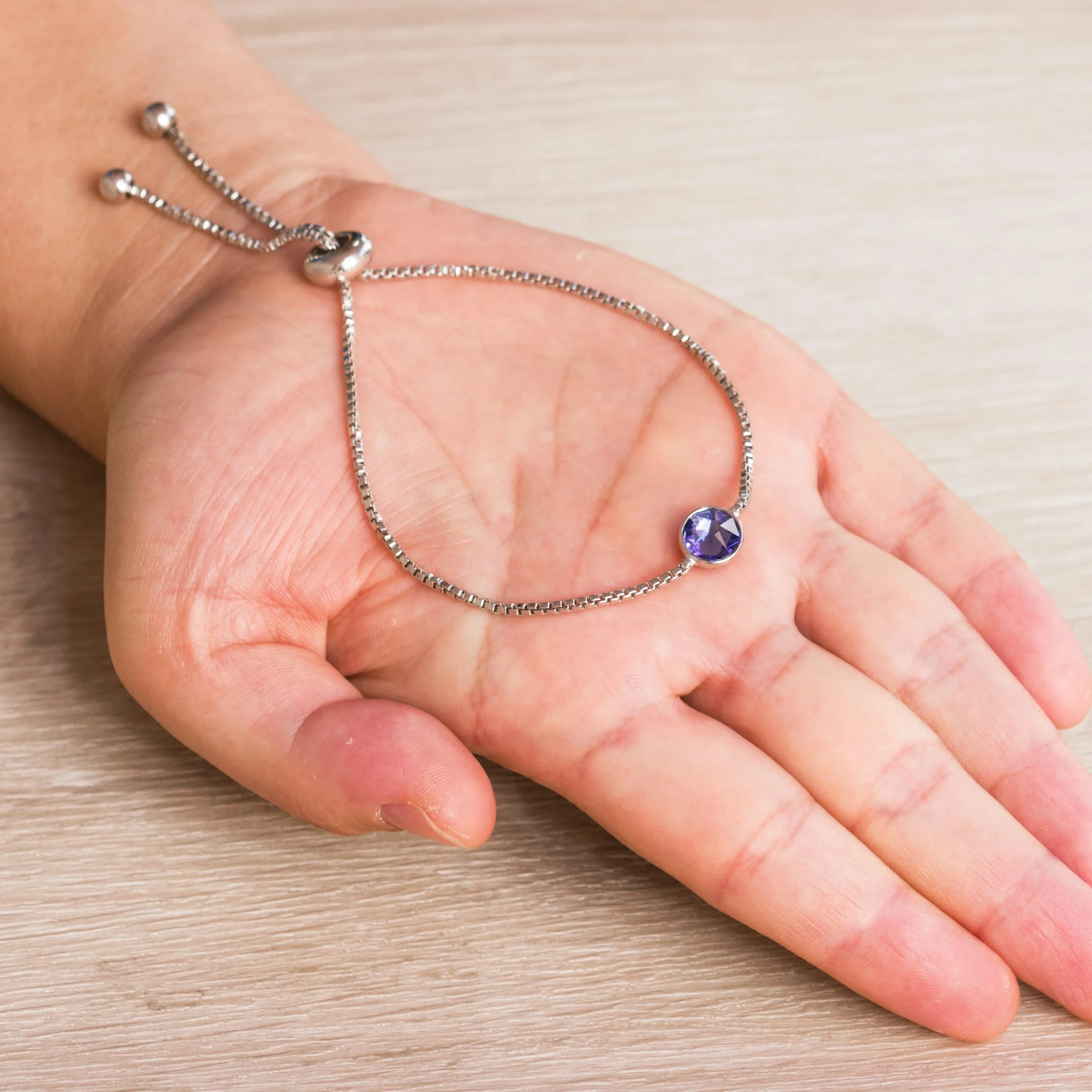 Light Purple Crystal Bracelet Created with Zircondia® Crystals