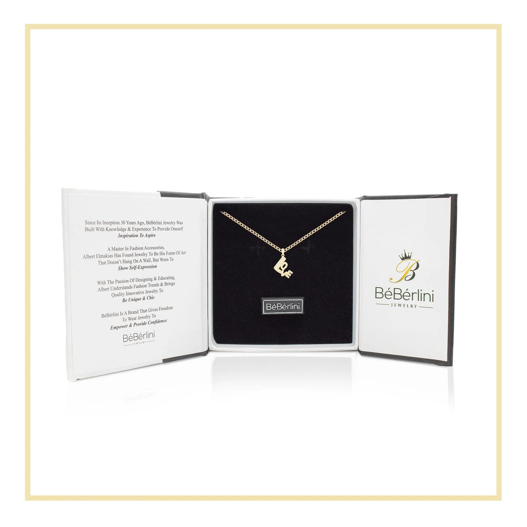 Love Pendant 14K Anklet Gold Filled Cubic Zirconia 10" Women Jewelry