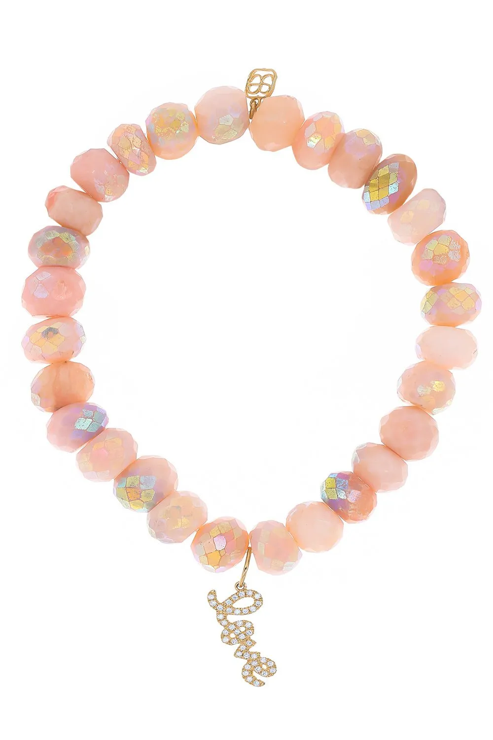 Love Pink Opal Charm Bracelet