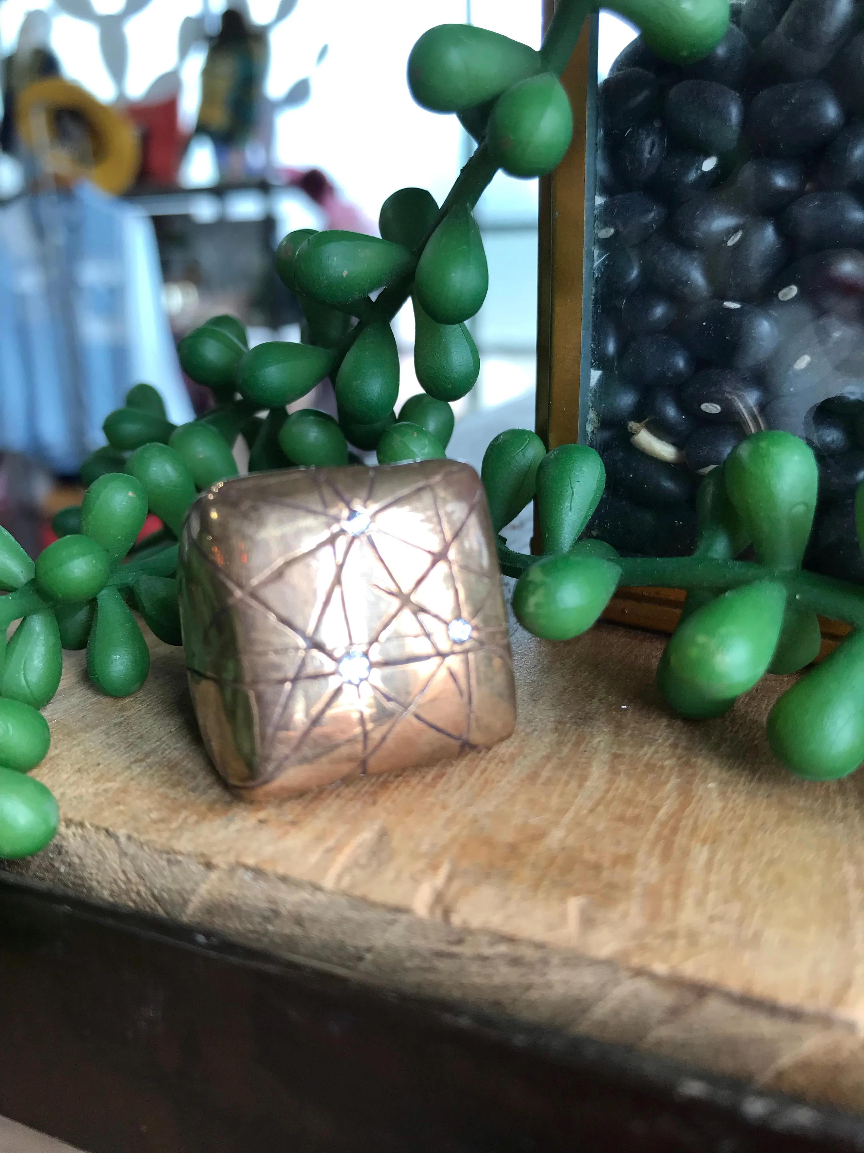Love Tokens Bronze Starburst Ring
