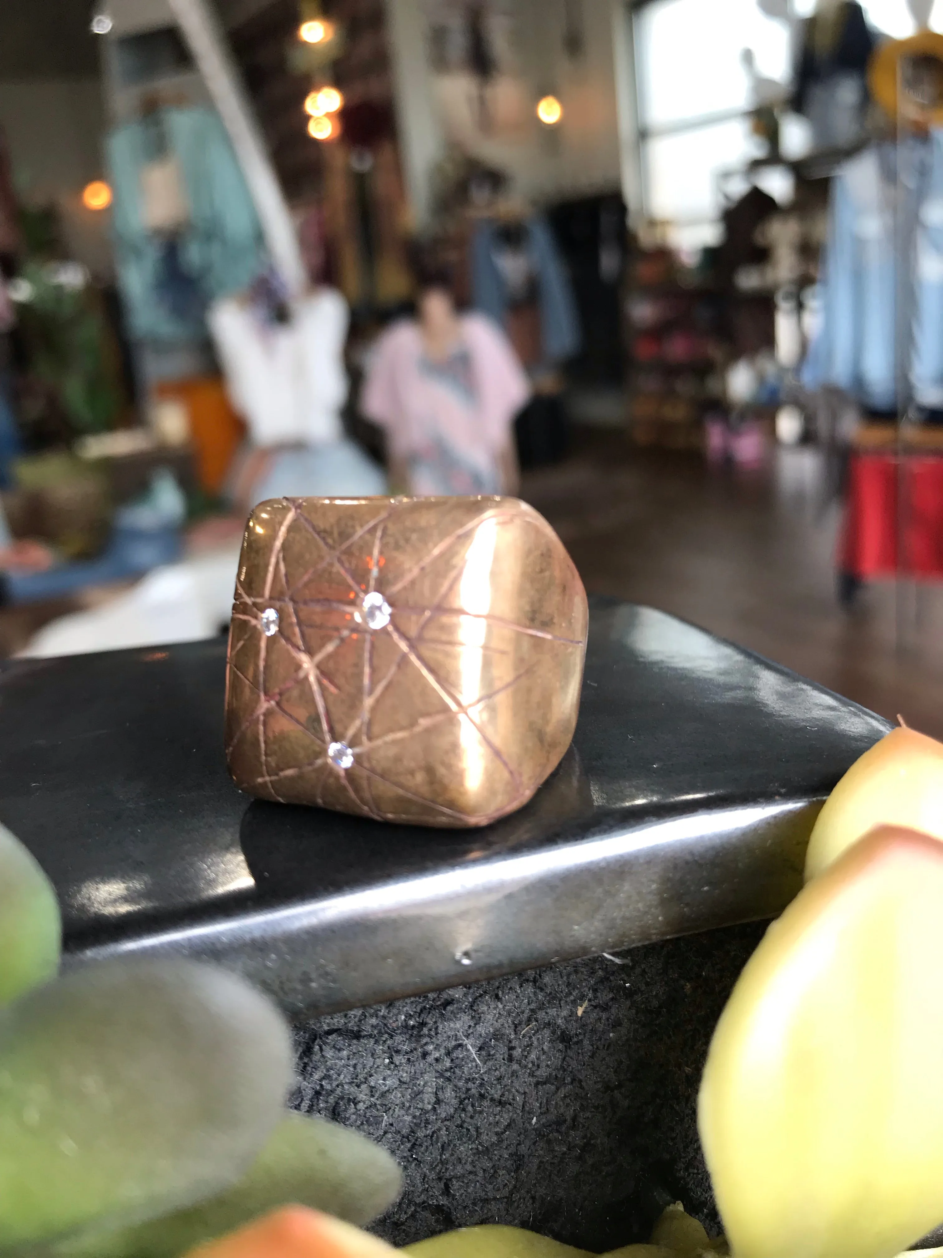 Love Tokens Bronze Starburst Ring