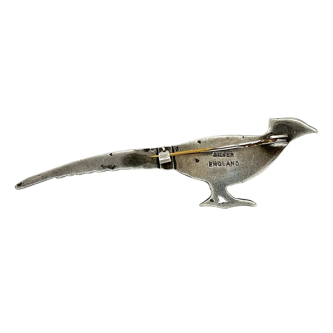 Marcasite Pheasant Brooch