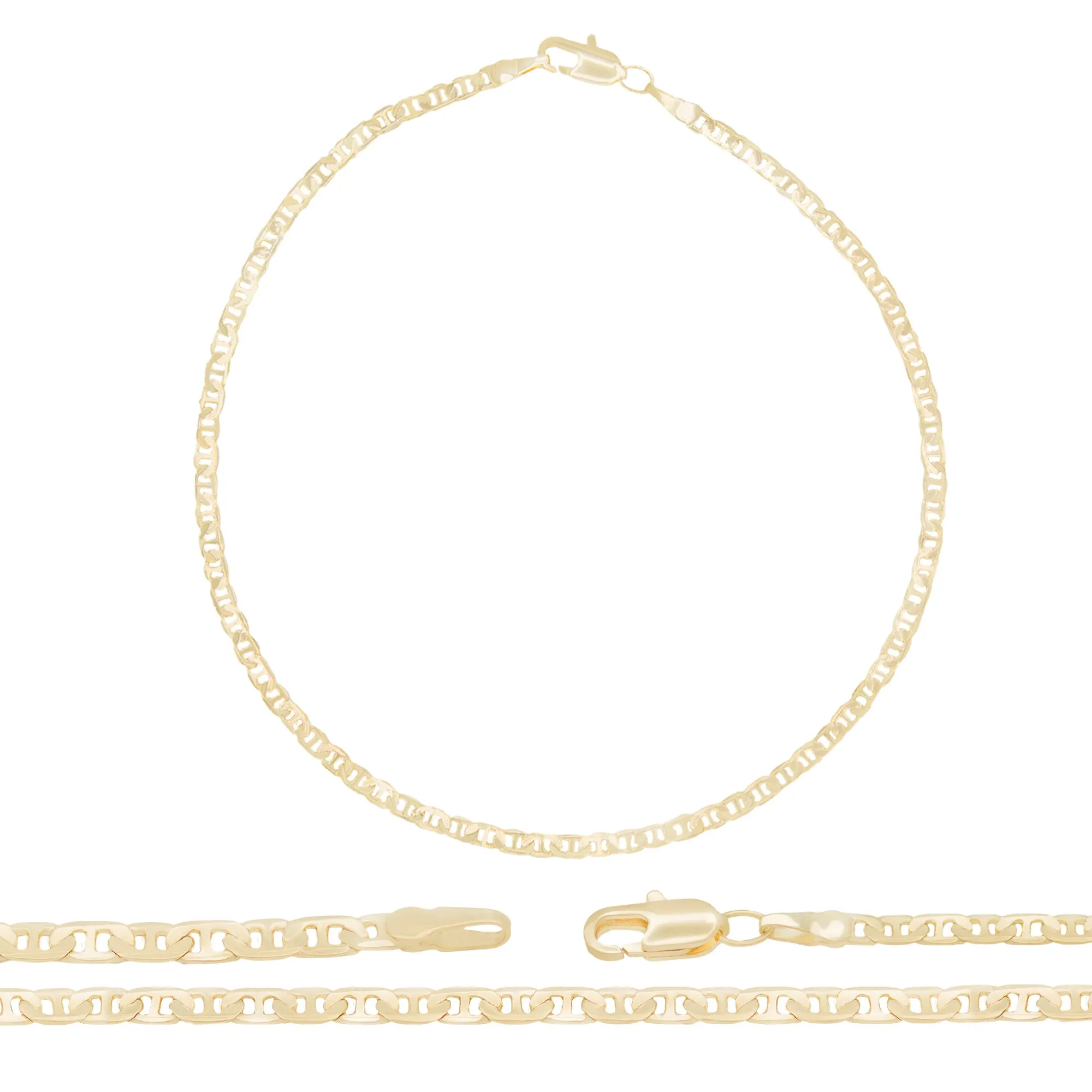Mariner Chain Anklet 14K Gold Filled Jewelry Women 9.5"