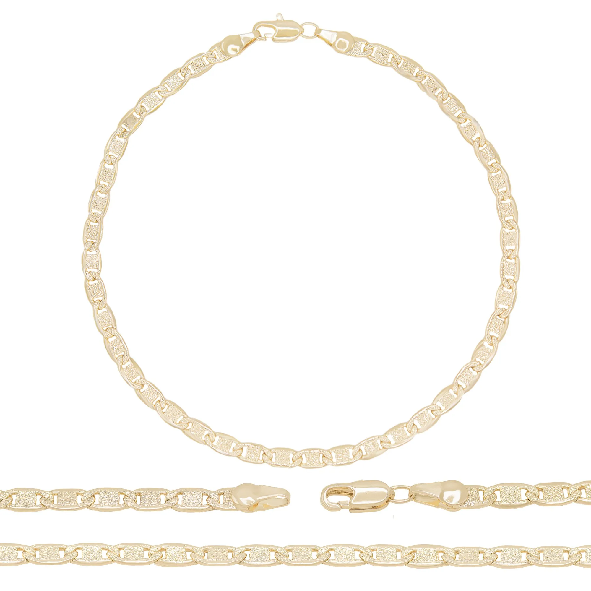Mariner Chain Anklet 14K Gold Filled Jewelry Women 9.5"