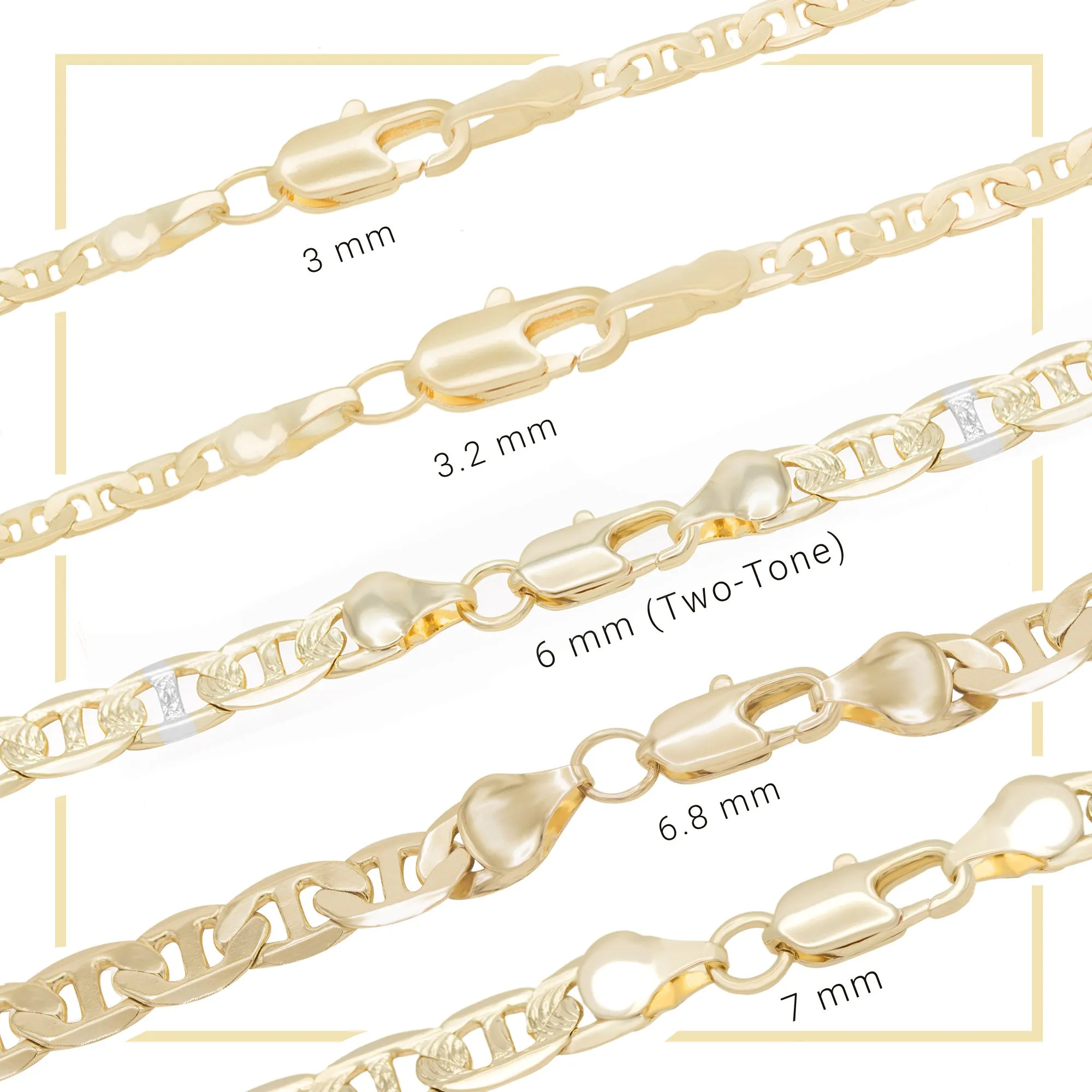 Mariner Chain Anklet 14K Gold Filled Jewelry Women 9.5"