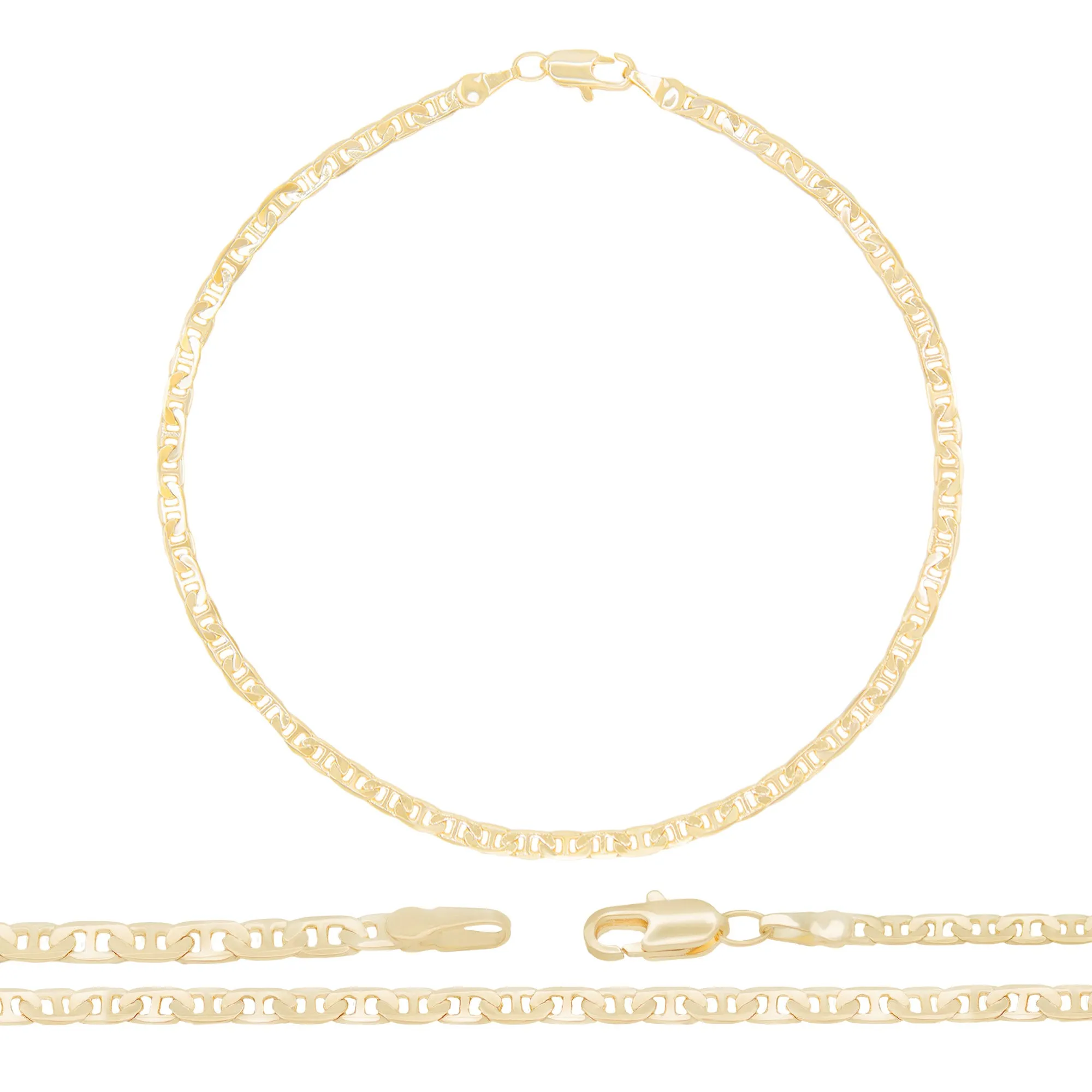 Mariner Chain Anklet 14K Gold Filled Jewelry Women 9.5"