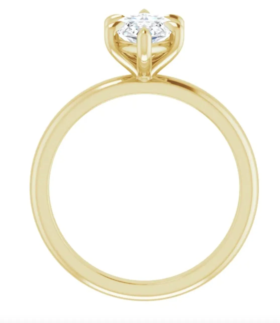Marquise Moissanite Solitaire Engagement Ring