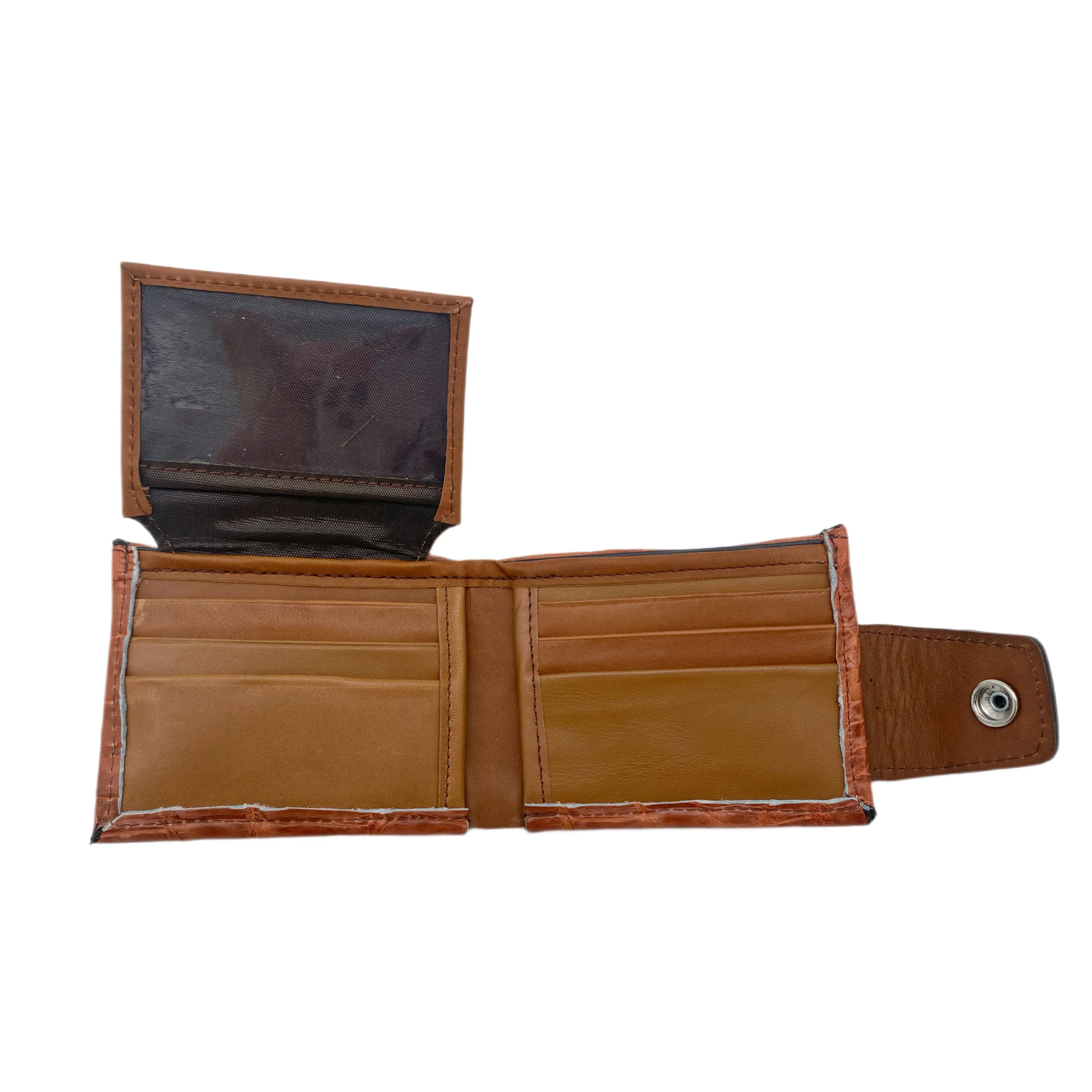 Men's Fasten Genuine Alligator Front Zipper Wallet