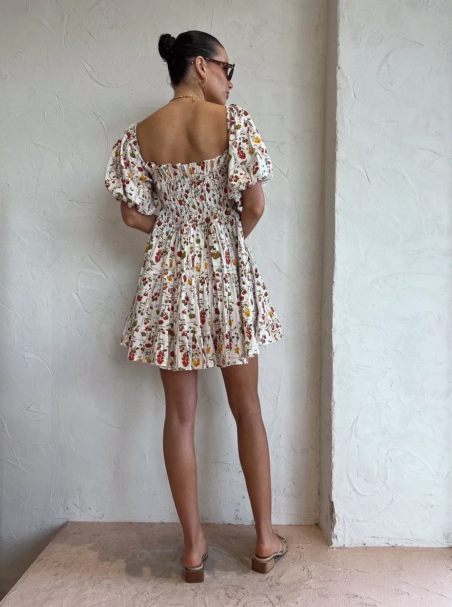 Palm Noosa Kub Dress in Tomato Tiles