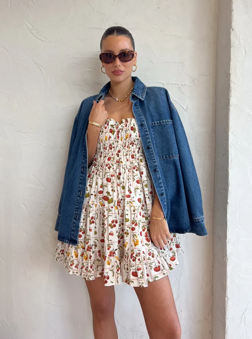 Palm Noosa Kub Dress in Tomato Tiles