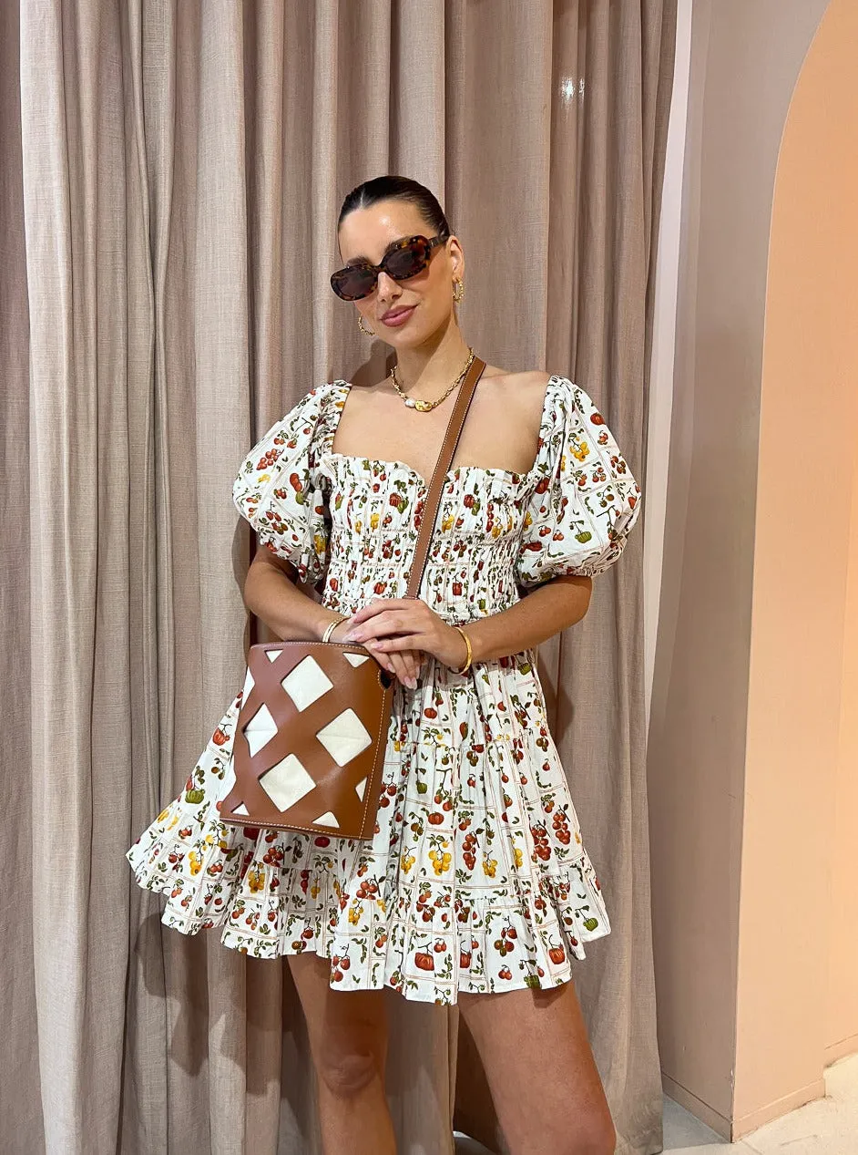 Palm Noosa Kub Dress in Tomato Tiles