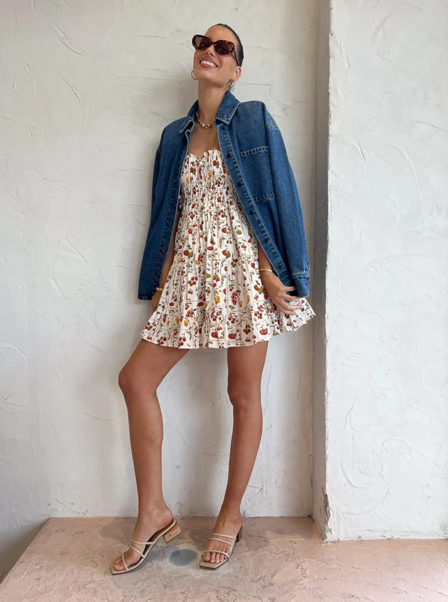 Palm Noosa Kub Dress in Tomato Tiles