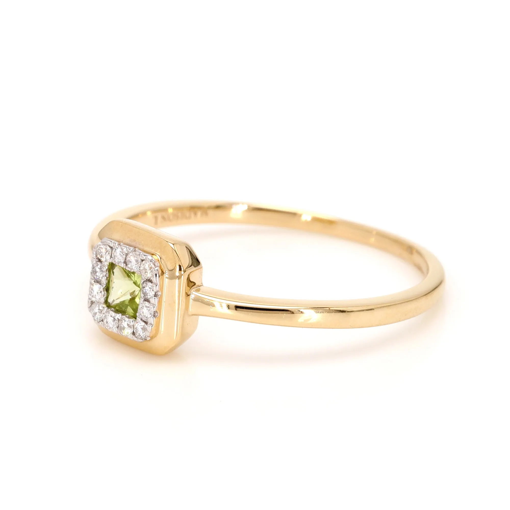 Peridot and Diamond Ring
