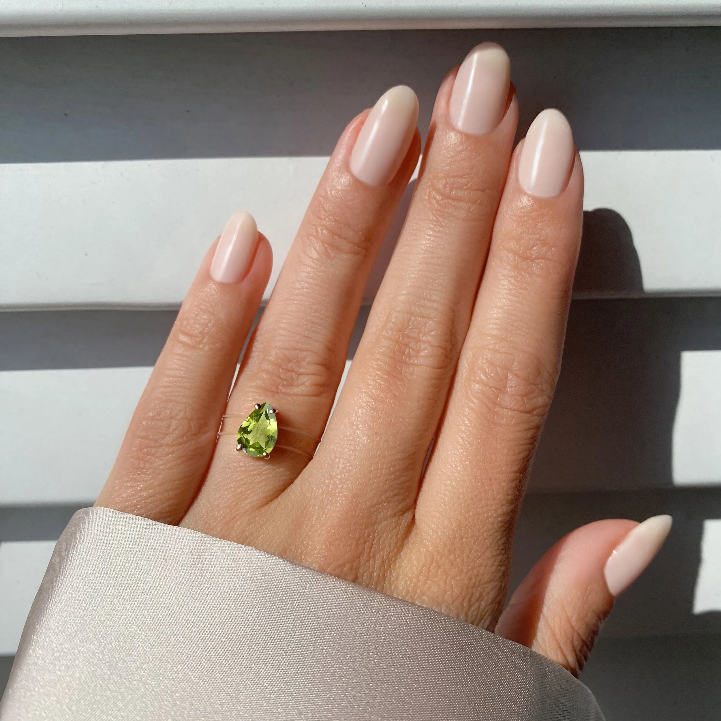 Peridot Ring Floating Sway - August Birthstone