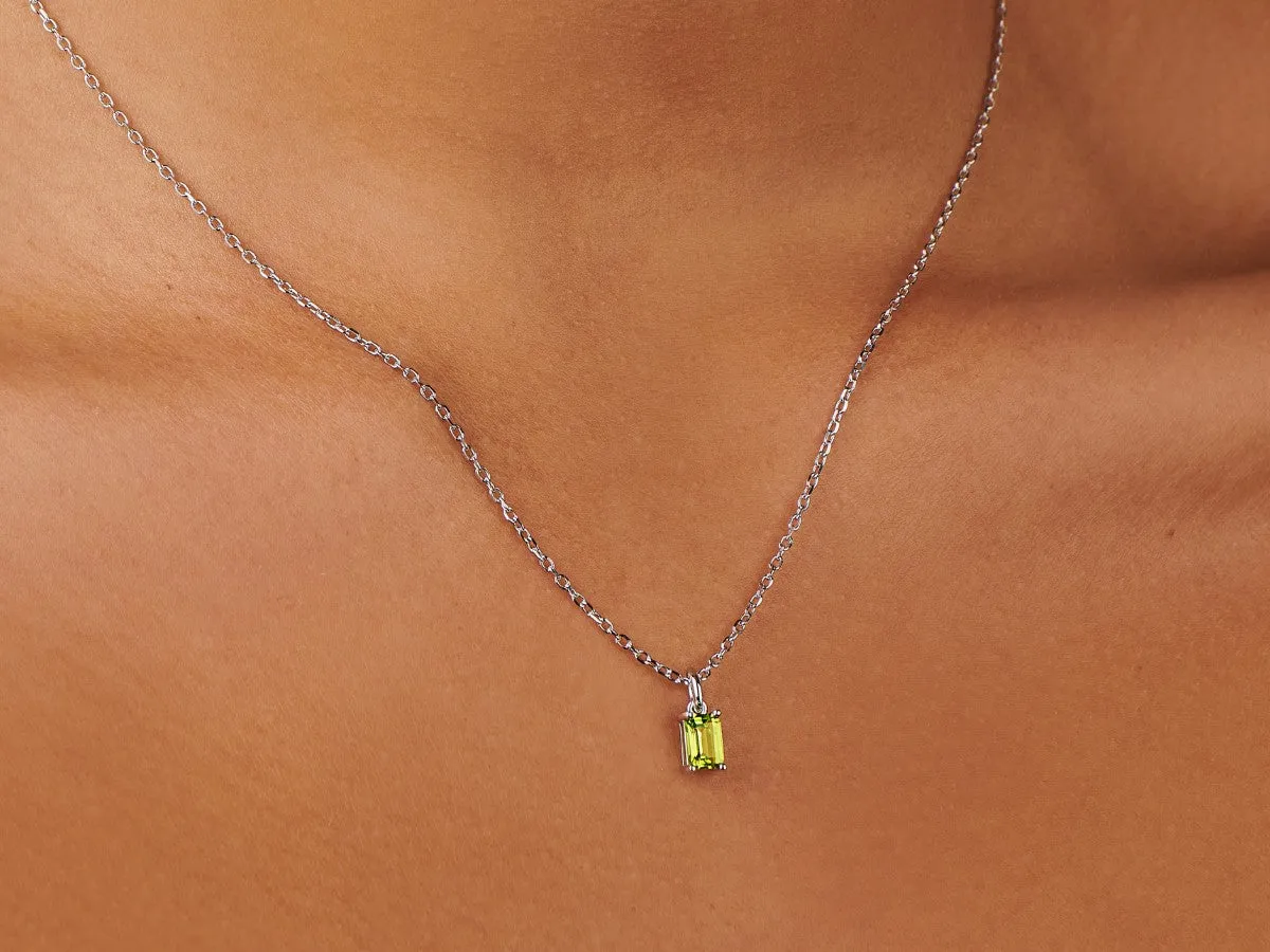 Peridot Silver Charm