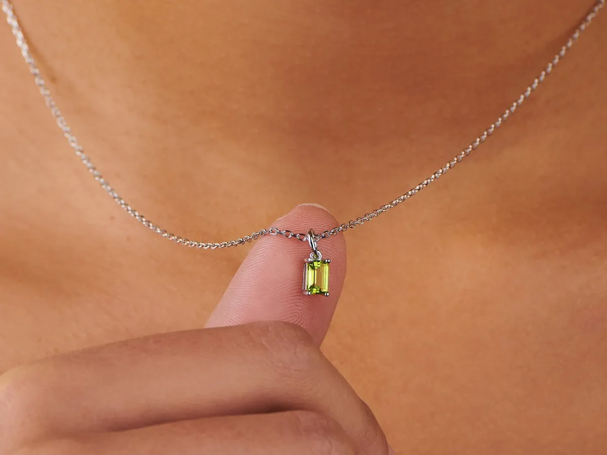 Peridot Silver Charm