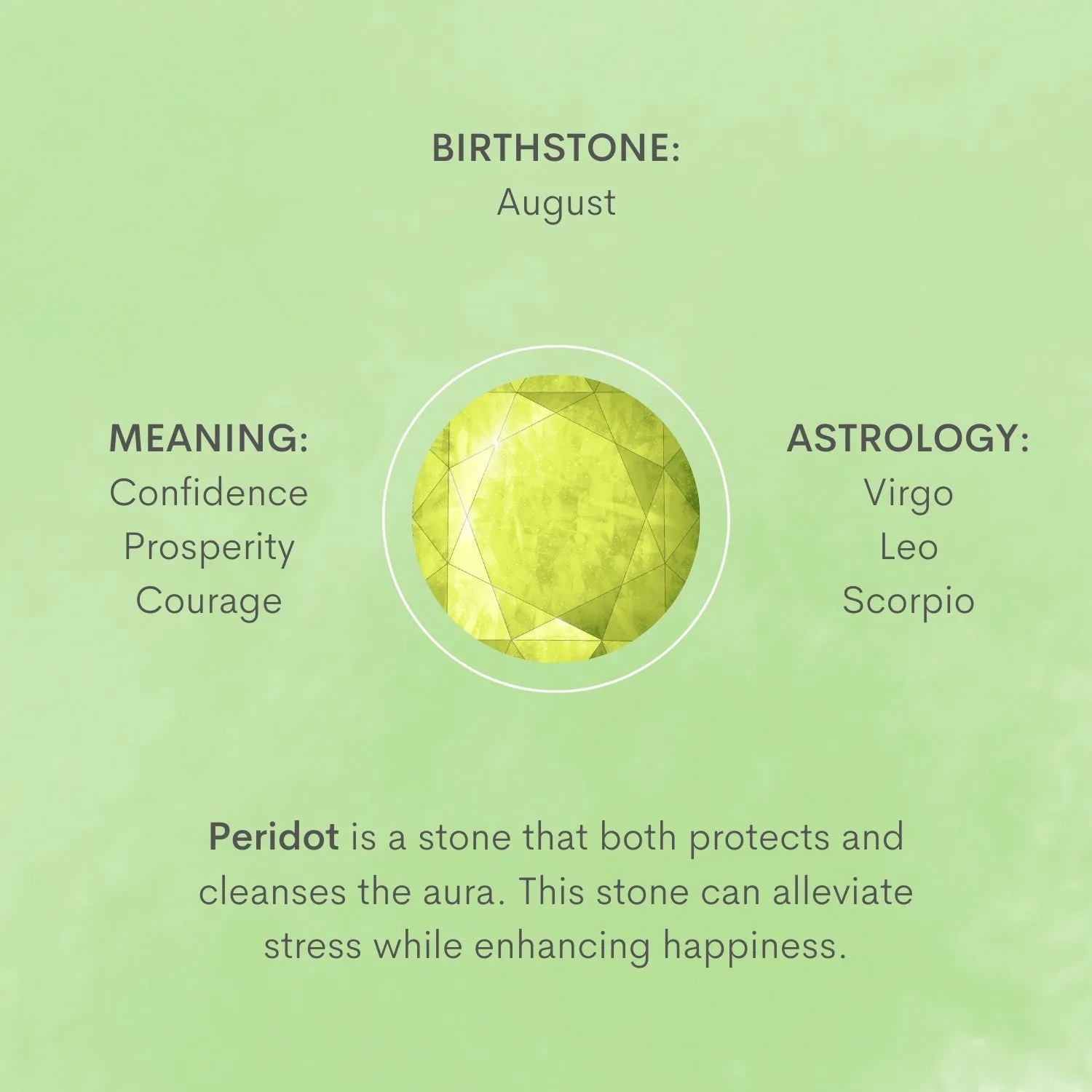 Peridot Silver Charm