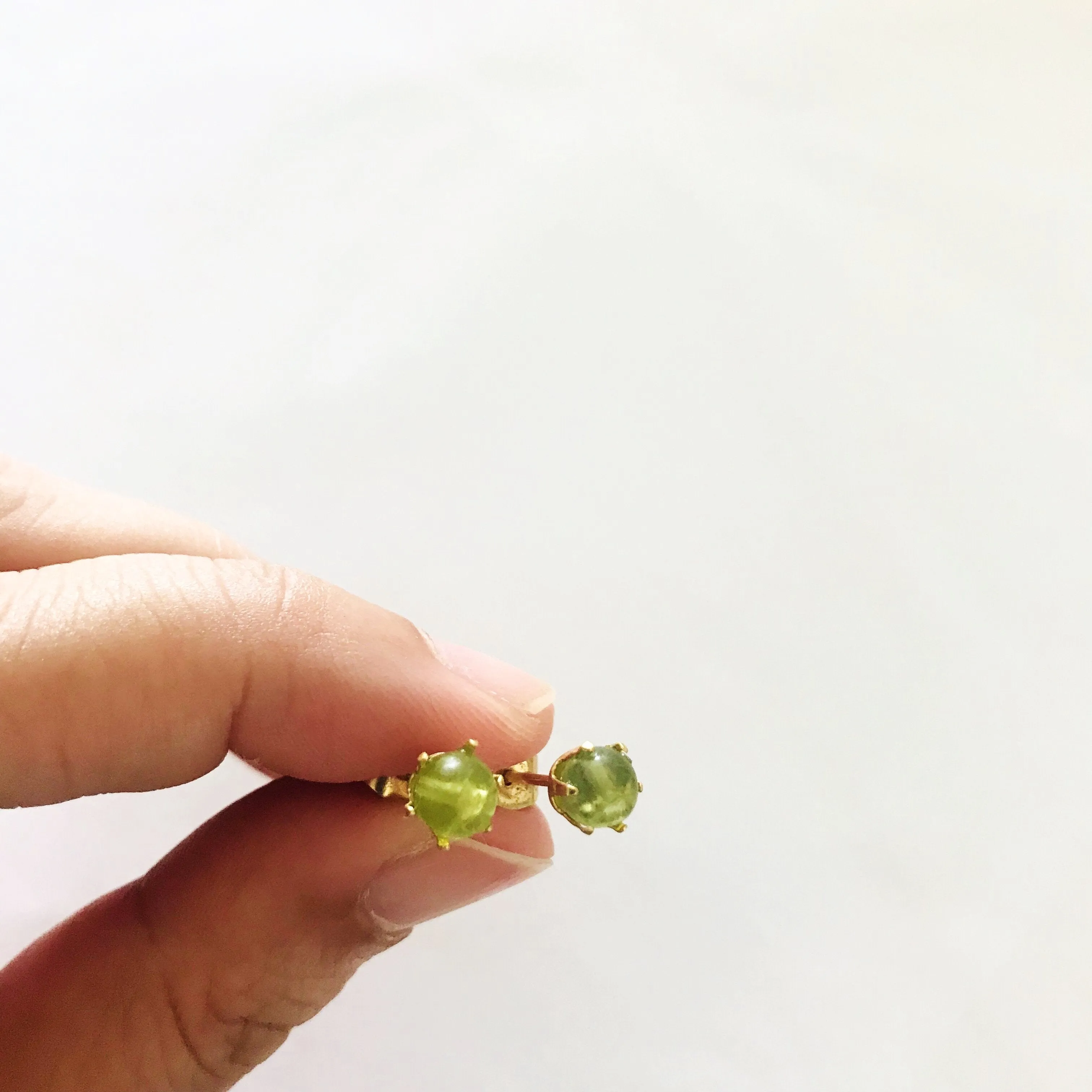 Peridot Stud Earrings