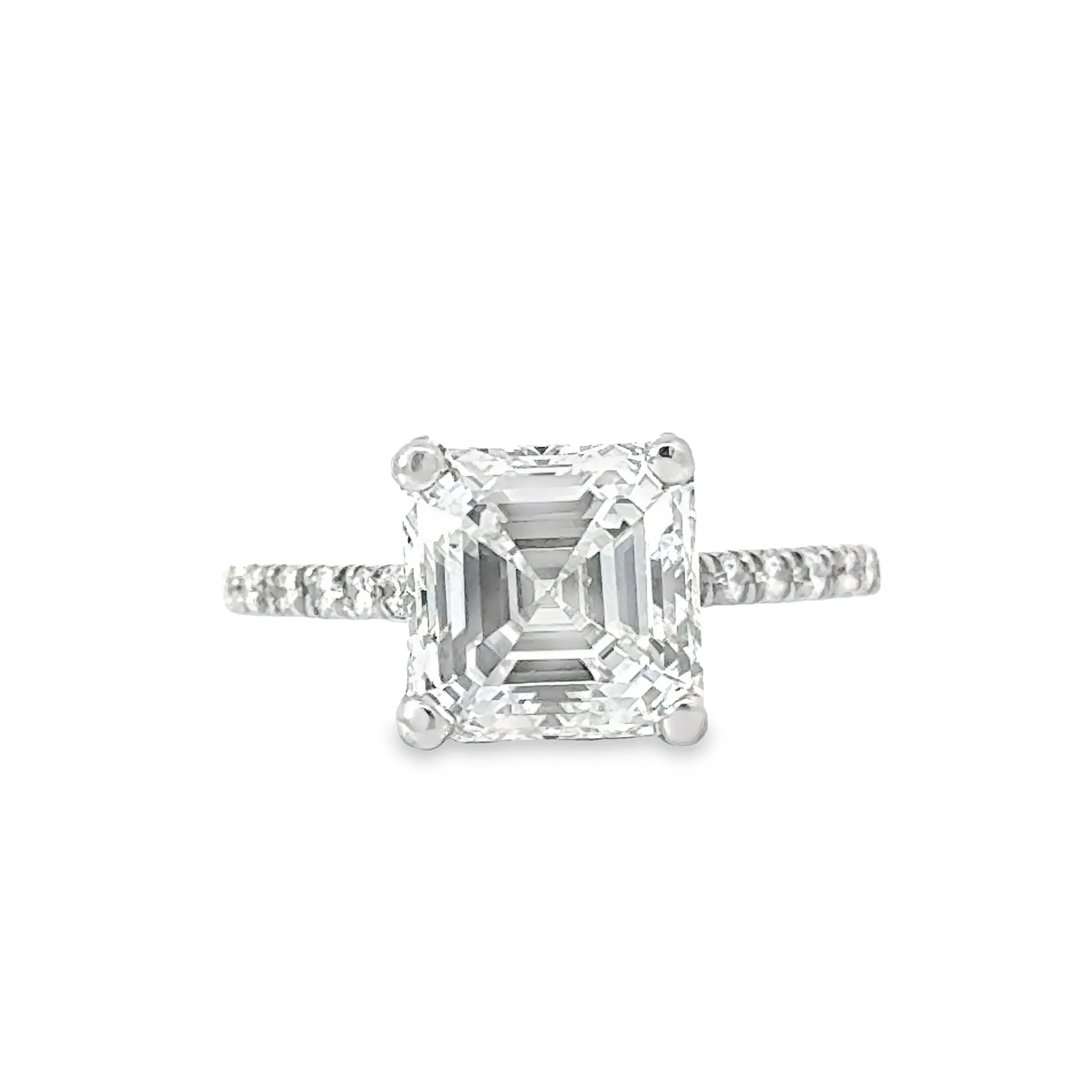 Platinum 3.70CTW Ascher Engagement Ring