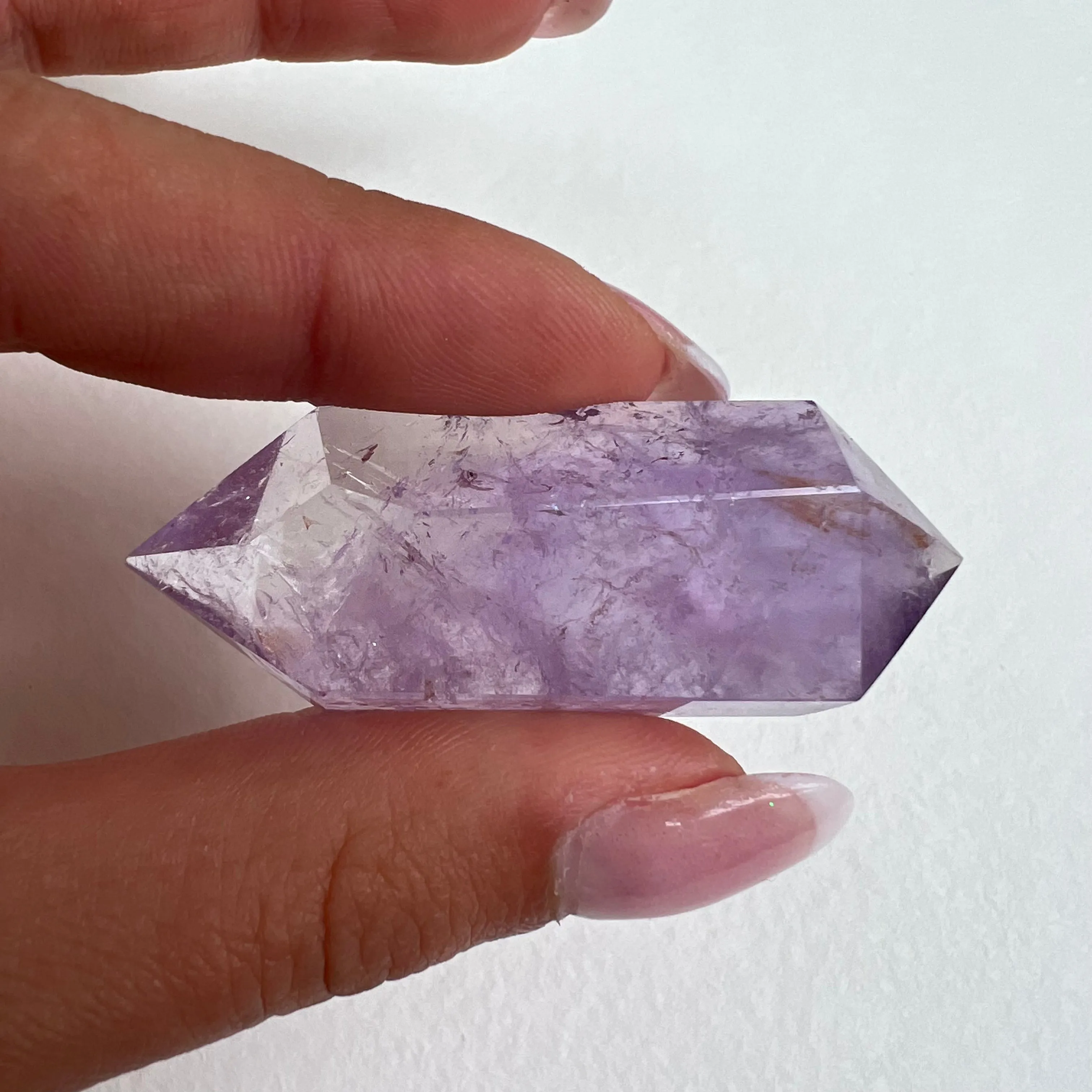 Polished Double Terminated Amethyst Point (#6MTT)