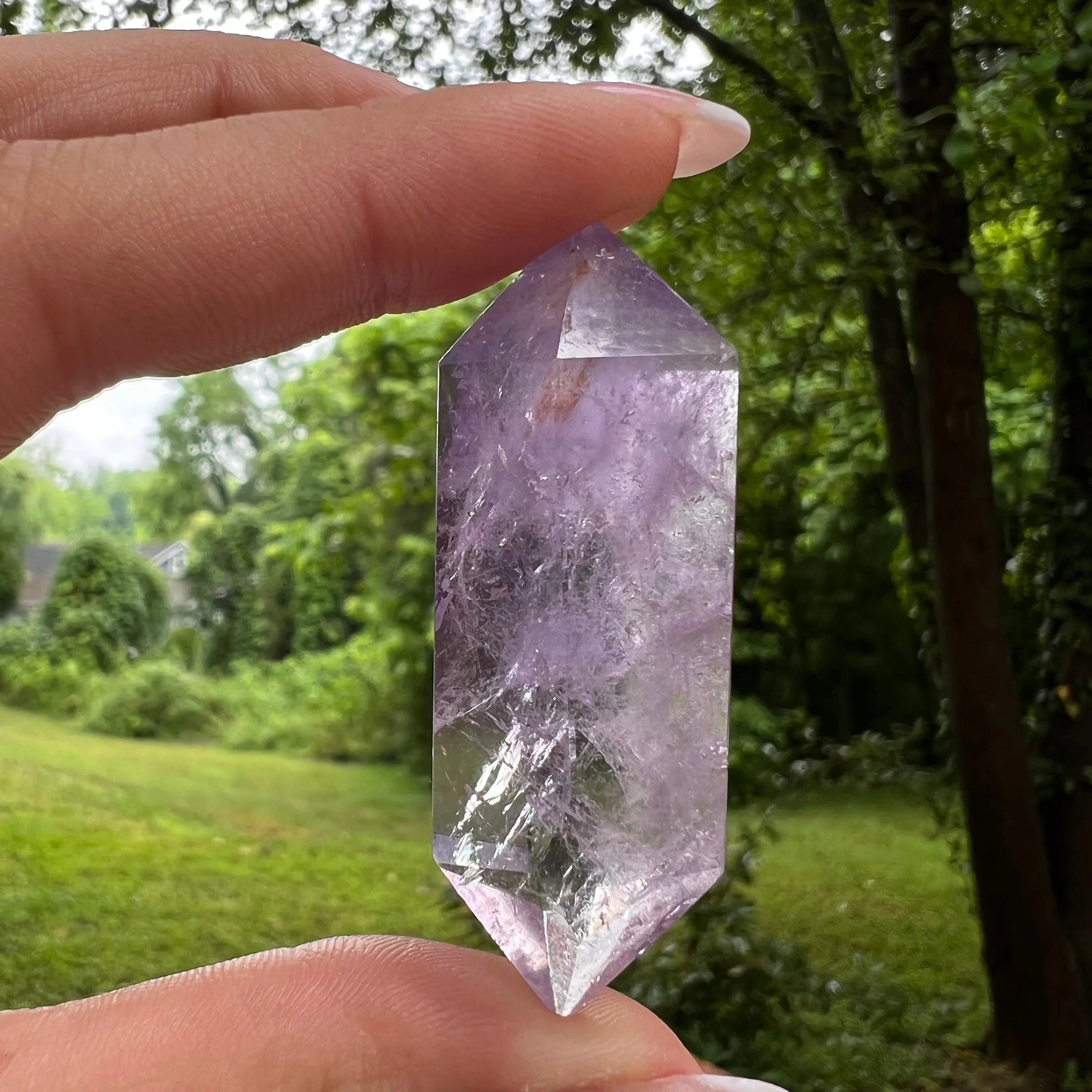 Polished Double Terminated Amethyst Point (#6MTT)