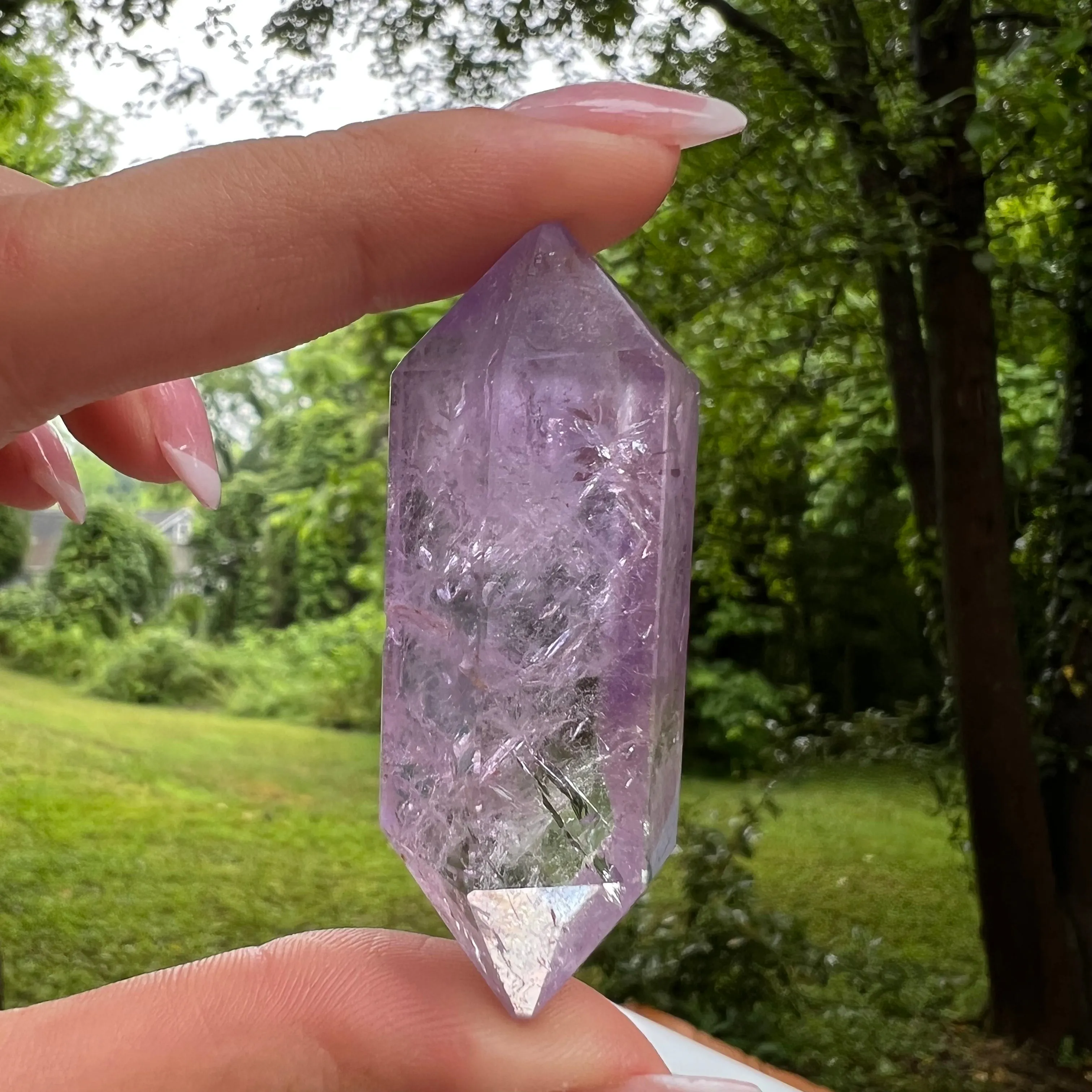 Polished Double Terminated Amethyst Point (#6MTT)