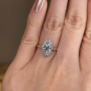 "Ashley" Halo Marquise Cut Engagement Ring HAMC02