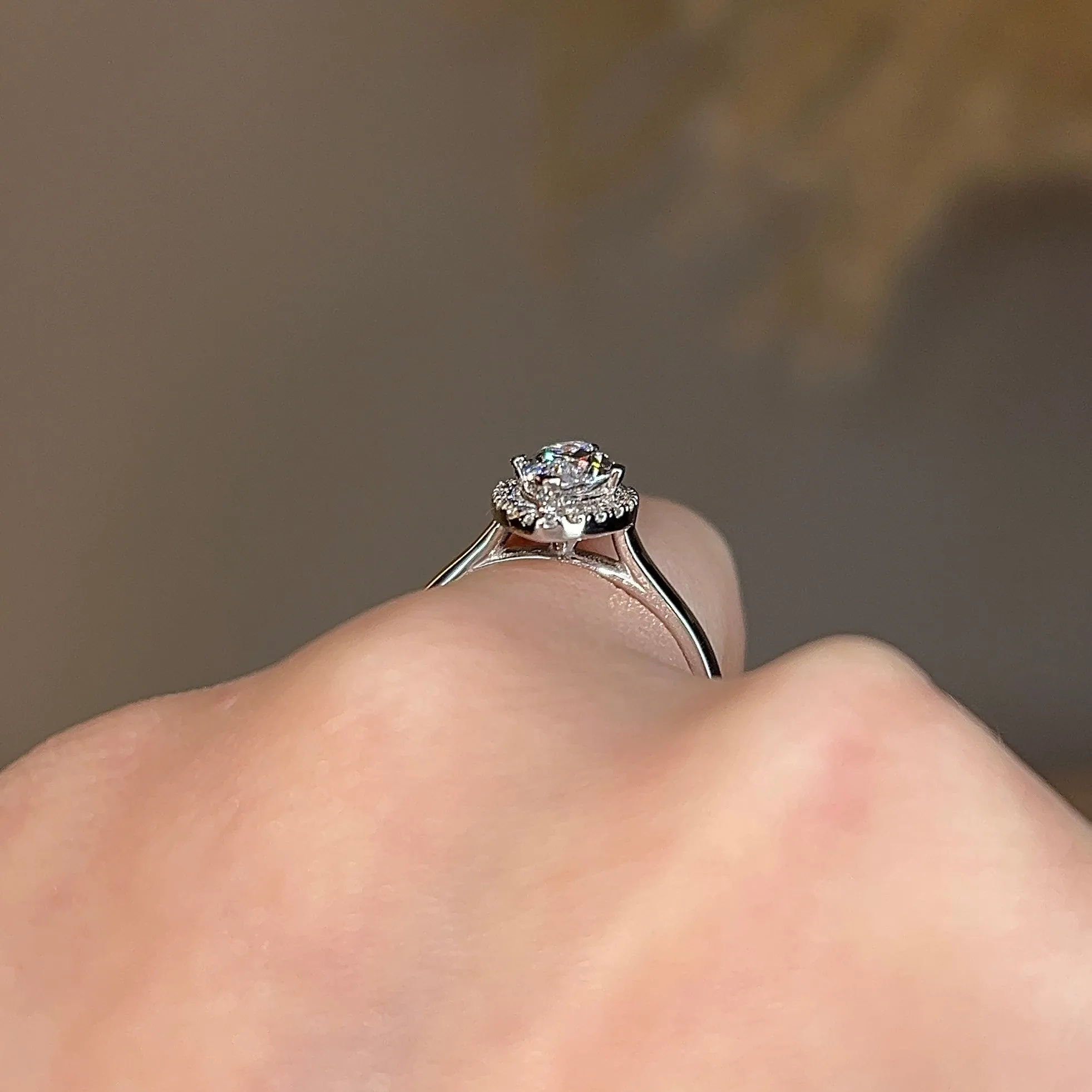 "Ashley" Halo Marquise Cut Engagement Ring HAMC02