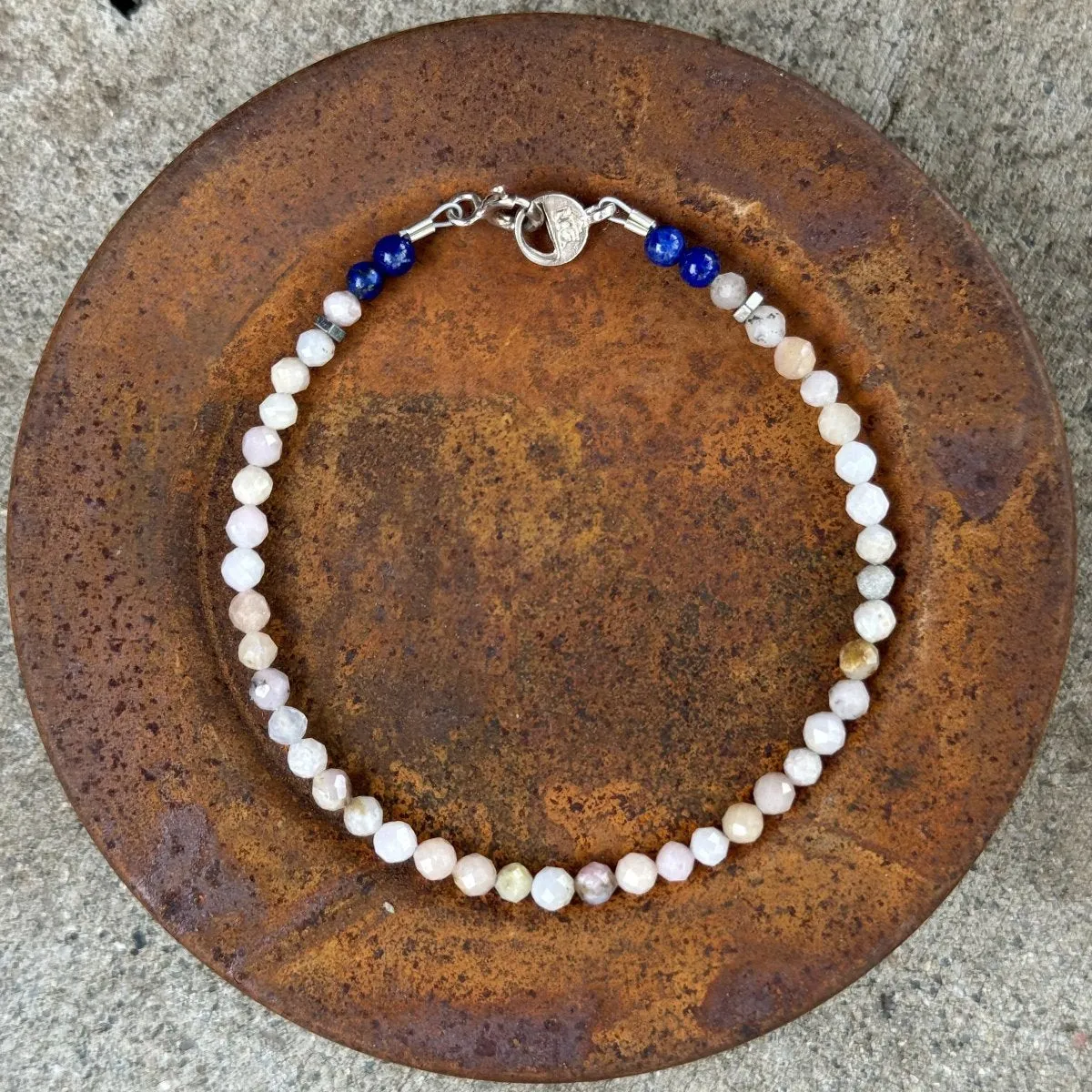 "Ouray" Opal and Blue Lapis Gemstone Beaded Bracelet
