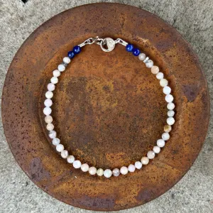"Ouray" Opal and Blue Lapis Gemstone Beaded Bracelet