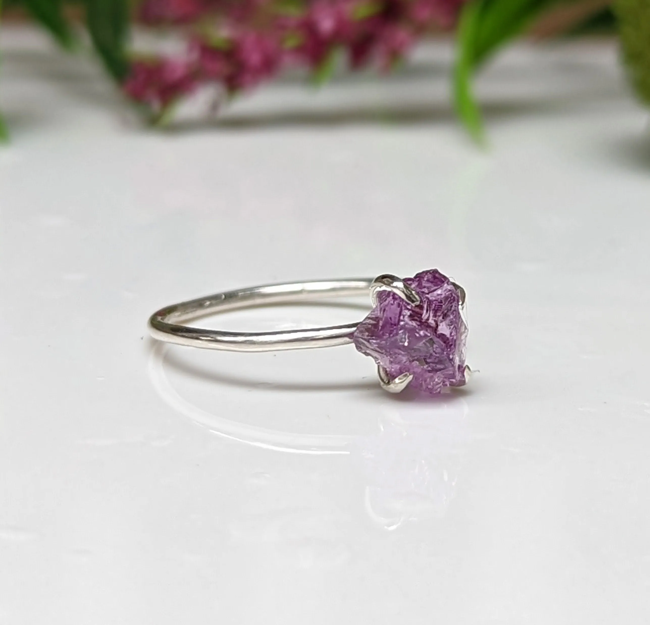 Raw Alexandrite ring in Sterling Silver