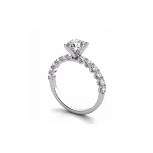 S Kashi & Sons Side Stone Engagement Ring EN7637WG