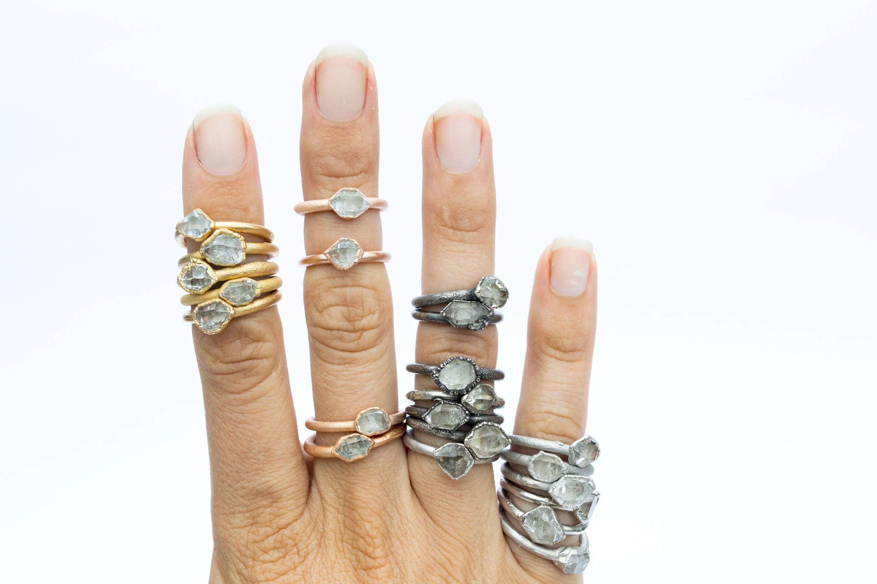 SALE Raw crystal ring | Herkimer diamond ring