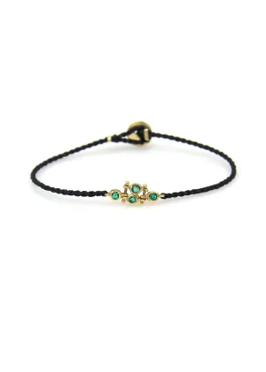 Scosha Vintage  14K Gold Bezel Bracelet with Emeralds