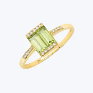 Shine Peridot Ring, Size 7