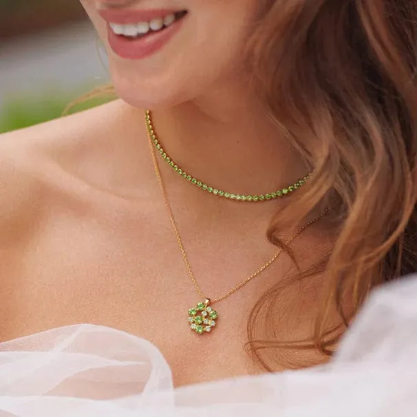 Siri necklace - peridot