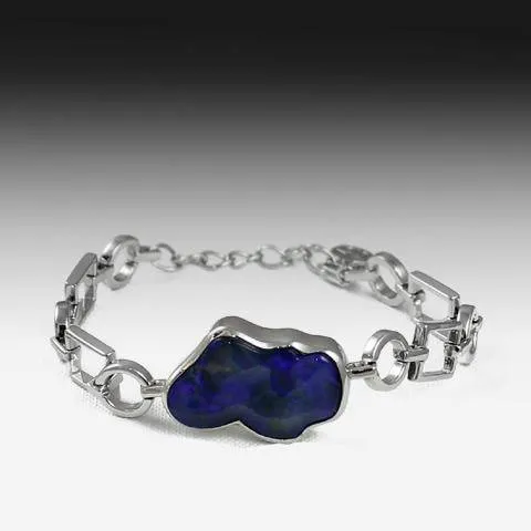 Sterling Silver Black Opal bracelet