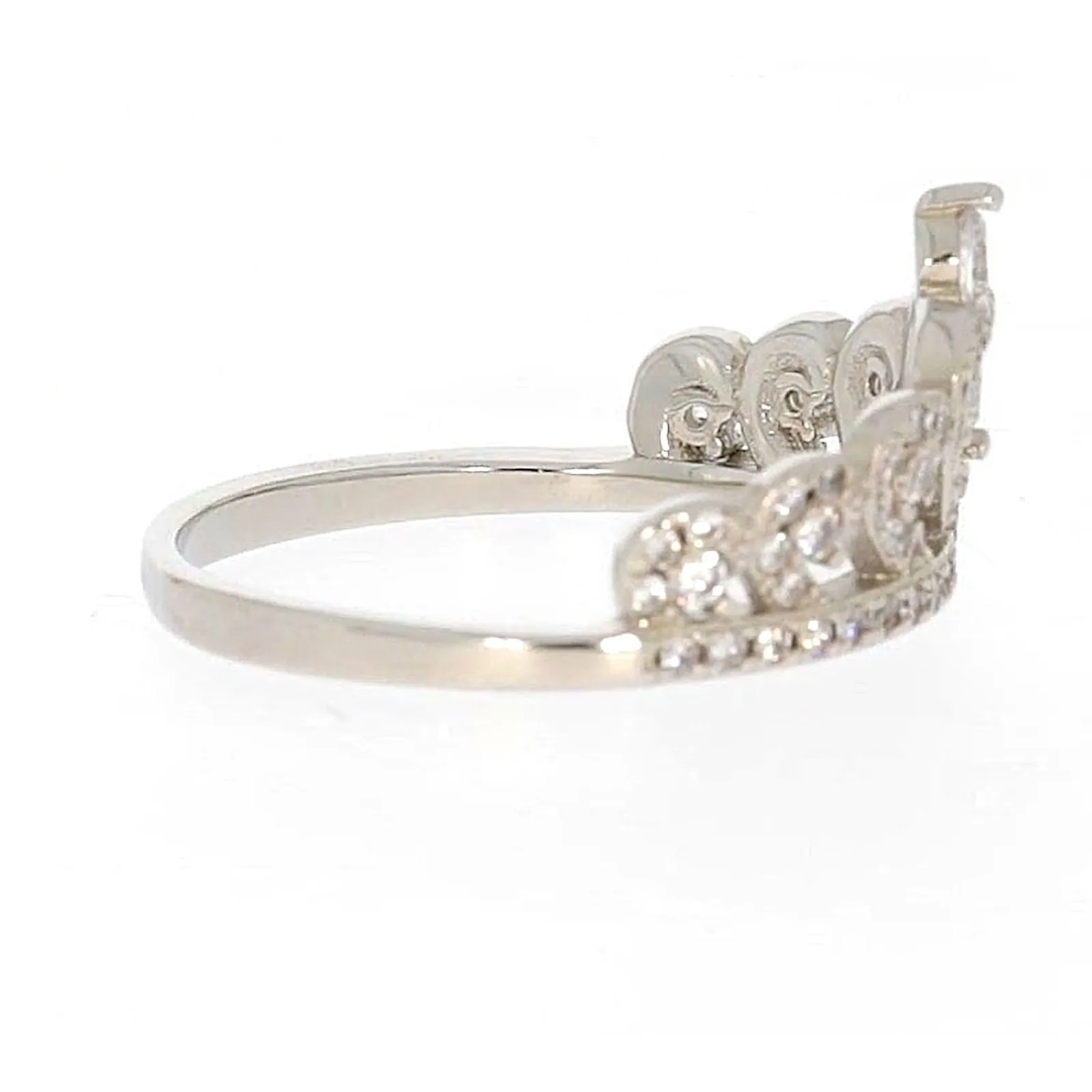 Sterling Silver Cubic Zirconia Tiara Ring