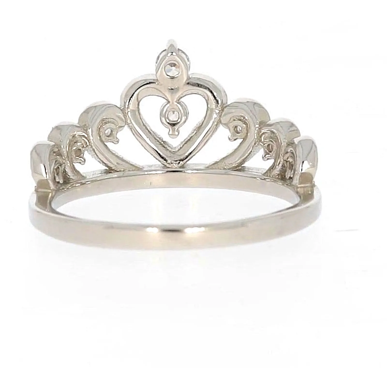 Sterling Silver Cubic Zirconia Tiara Ring