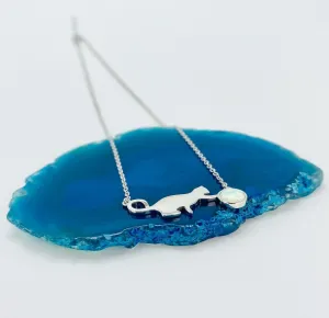 The Cat Who Plays With Opal Necklace