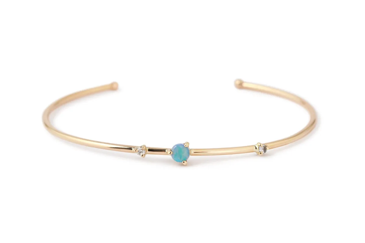 Three-Stone Opal Cuff by WWAKE
