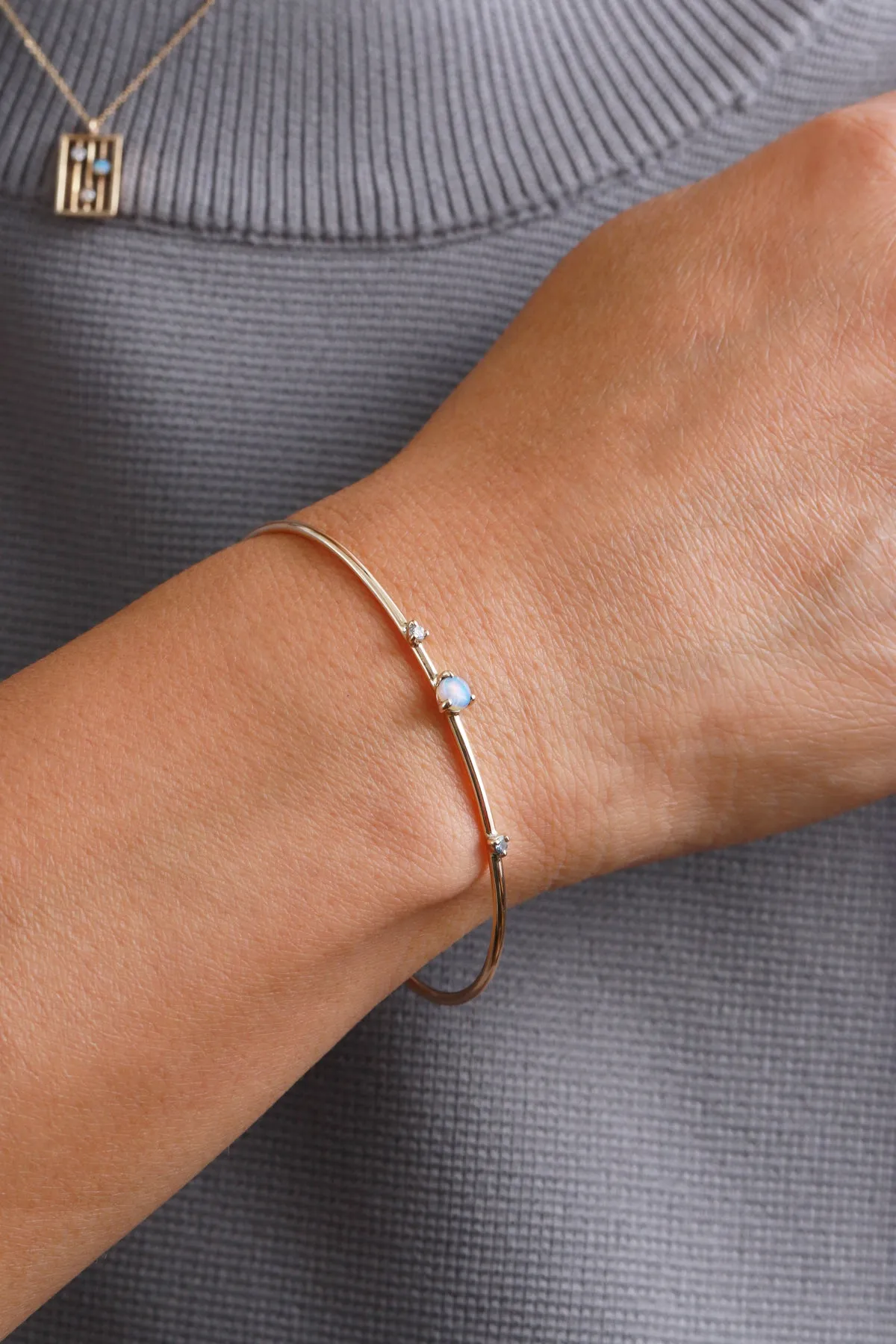 Three-Stone Opal Cuff by WWAKE