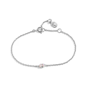 Twin Bracelet, White Opal, Silver