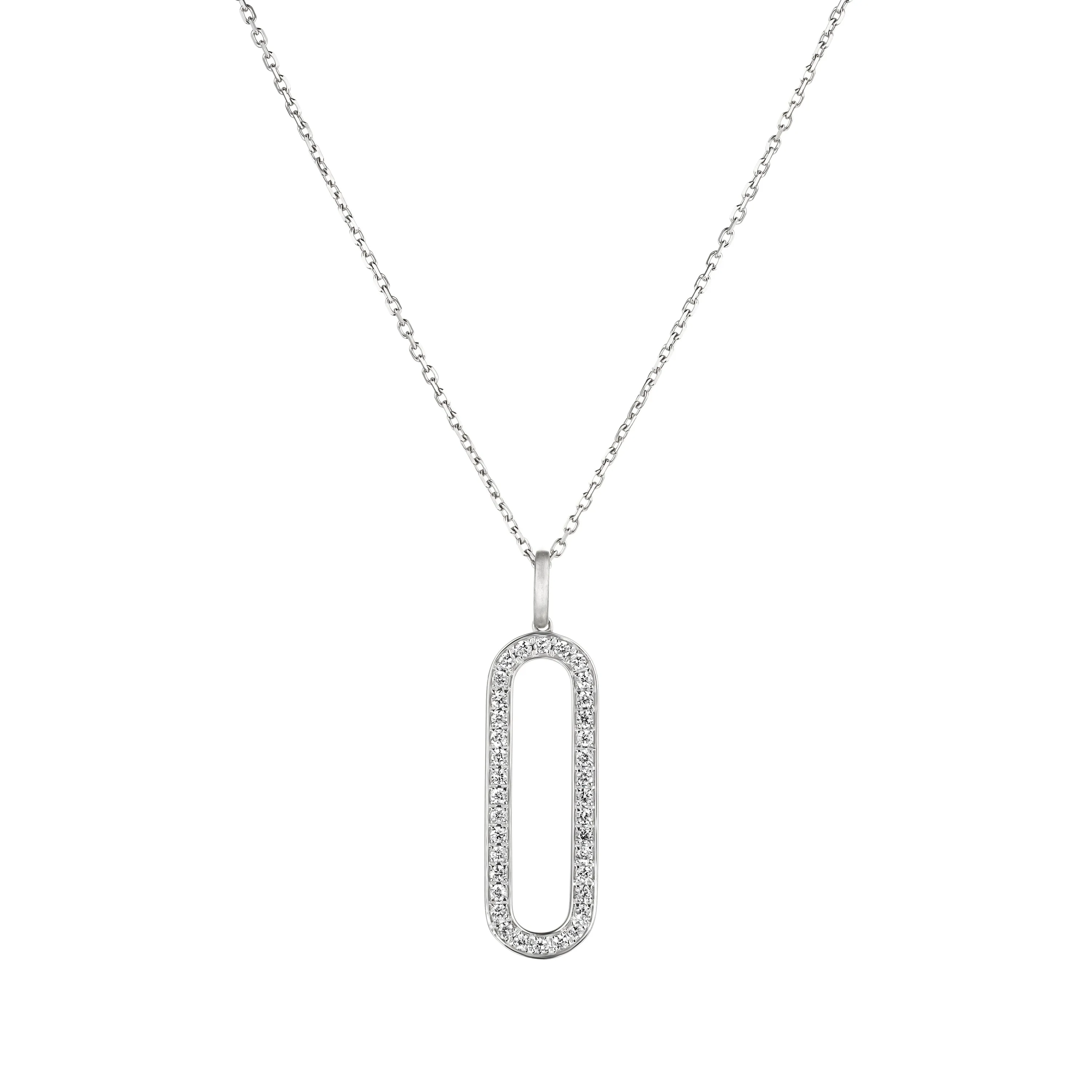 Valencia Diamond Paperclip Necklace