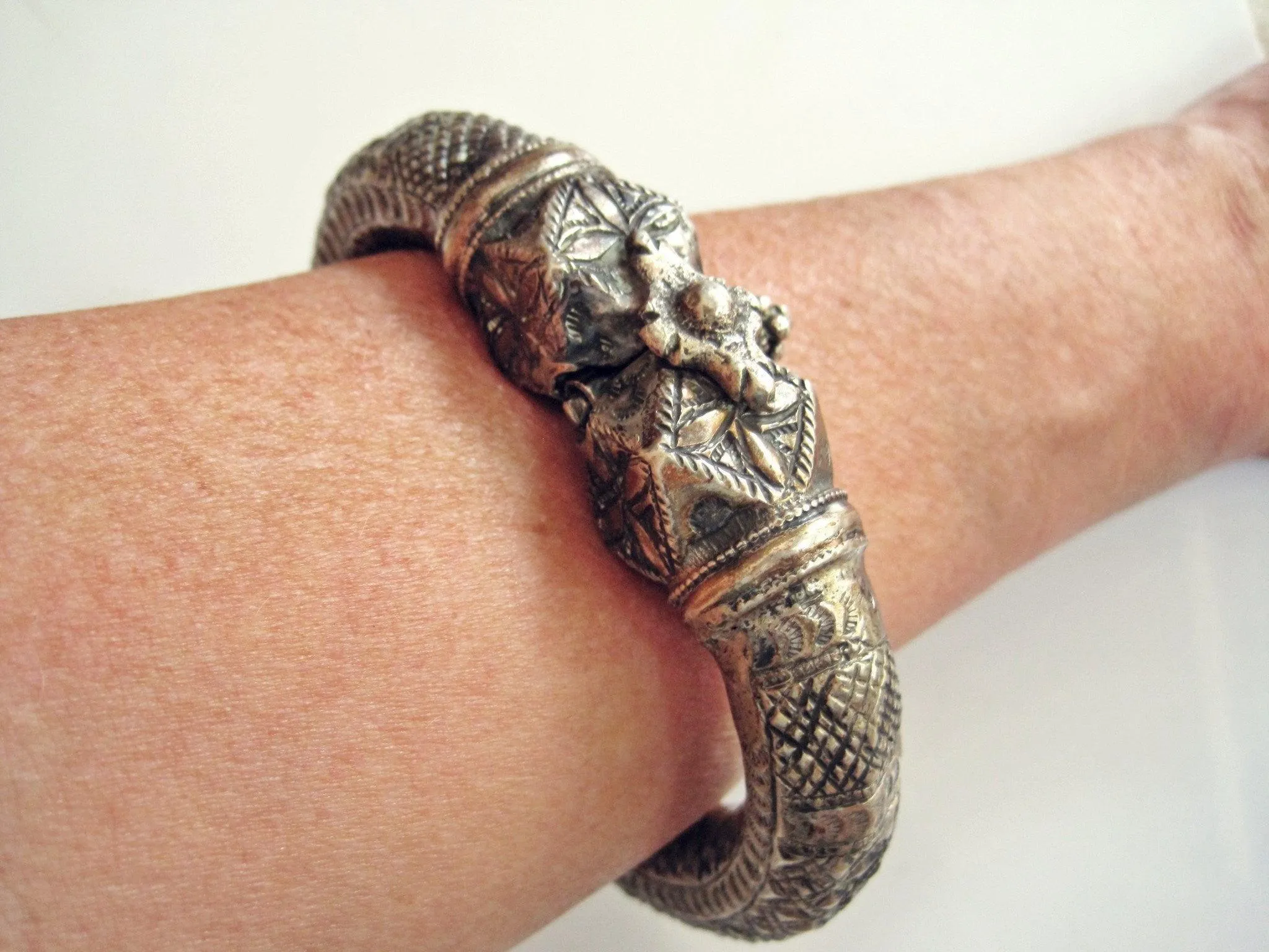 Vintage Silver Yemeni Anklet or Foot Bracelet