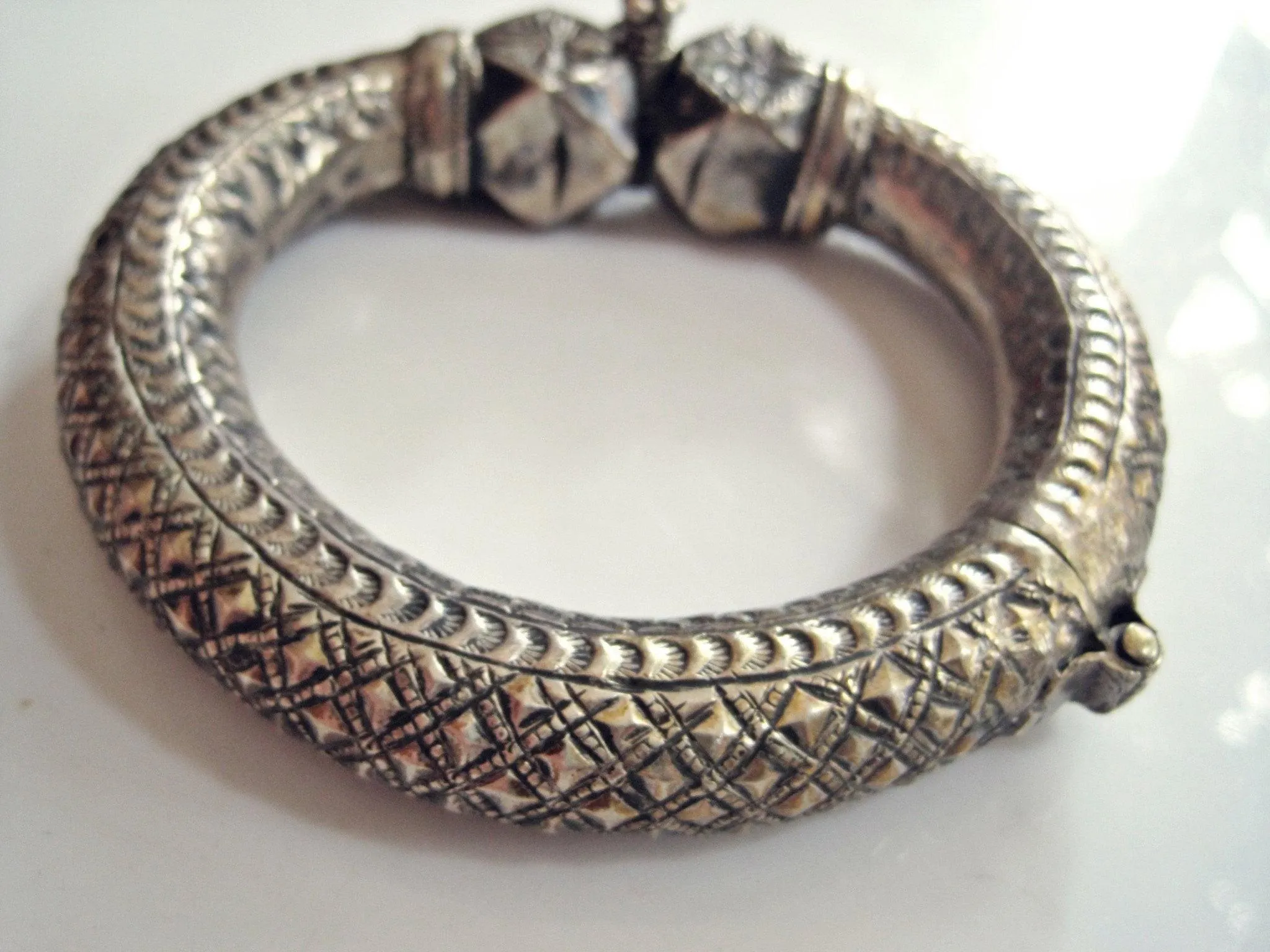 Vintage Silver Yemeni Anklet or Foot Bracelet